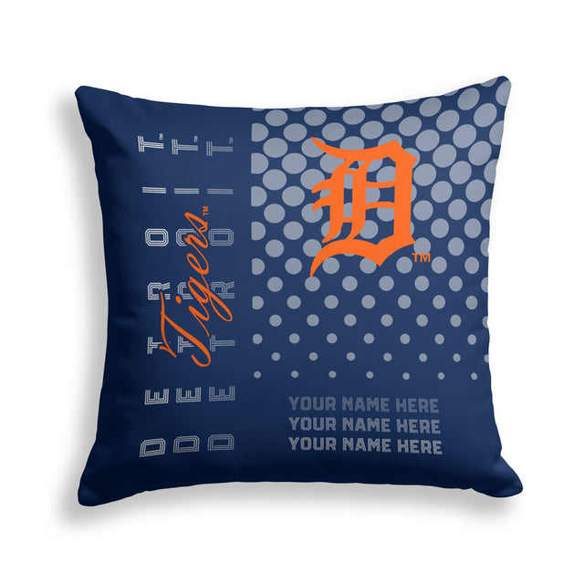 Pixsona Detroit Tigers Halftone Throw Pillow | Personalized | Custom