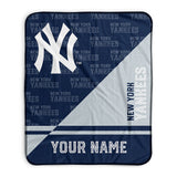 Pixsona New York Yankees Split Pixel Fleece Blanket | Personalized | Custom