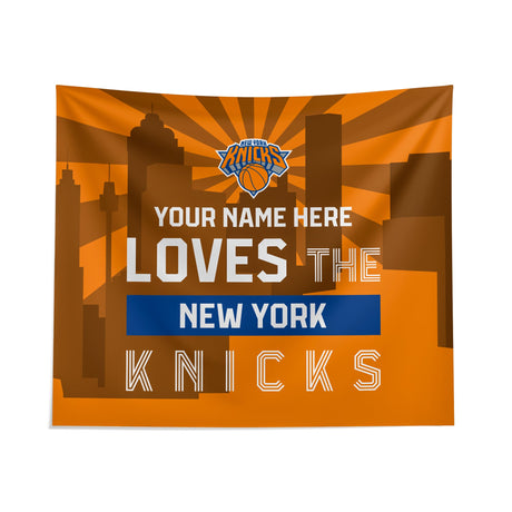 Pixsona New York Knicks Skyline Tapestry | Personalized | Custom