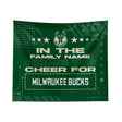 Pixsona Milwaukee Bucks Cheer Tapestry | Personalized | Custom