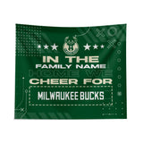 Pixsona Milwaukee Bucks Cheer Tapestry | Personalized | Custom