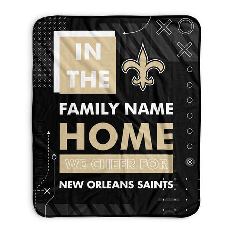 Pixsona New Orleans Saints Cheer Pixel Fleece Blanket | Personalized | Custom