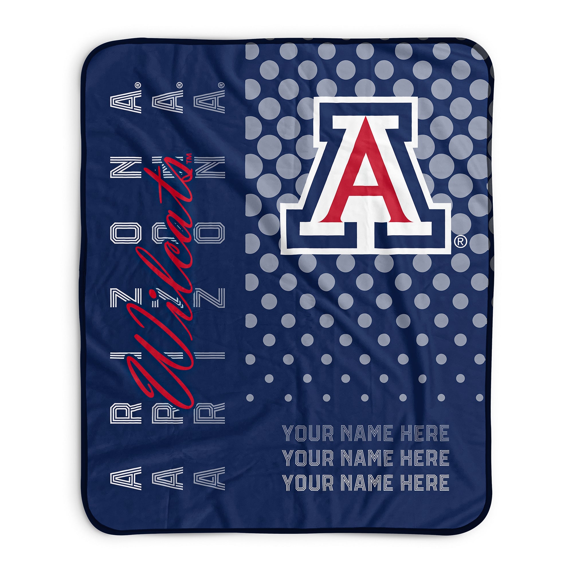 Arizona Wildcats Skyline Pixel Fleece Blanket