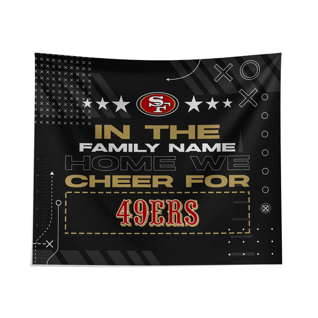 Pixsona San Francisco 49ers Cheer Tapestry | Personalized | Custom