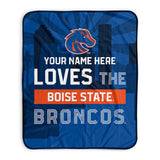 Pixsona Boise State Broncos Skyline Pixel Fleece Blanket | Personalized | Custom
