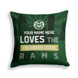 Pixsona Colorado State Rams Skyline Throw Pillow | Personalized | Custom