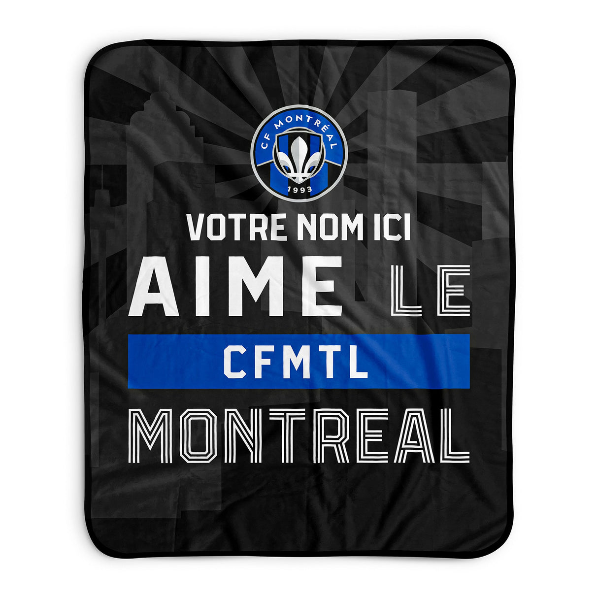 Pixsona CF Montreal Skyline Pixel Fleece Blanket | Personalized | Custom