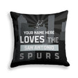 Pixsona San Antonio Spurs Skyline Throw Pillow | Personalized | Custom