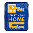Pixsona Pitt Panthers Cheer Pixel Fleece Blanket | Personalized | Custom