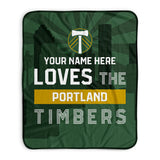 Pixsona Portland Timbers Skyline Pixel Fleece Blanket | Personalized | Custom
