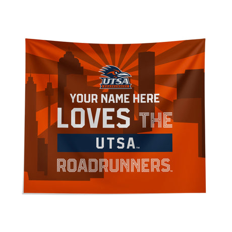 Pixsona UTSA Roadrunners Skyline Tapestry | Personalized | Custom