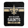 Pixsona New Orleans Saints Stripes Pixel Fleece Blanket | Personalized | Custom