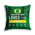 Pixsona Oregon Ducks Skyline Throw Pillow | Personalized | Custom