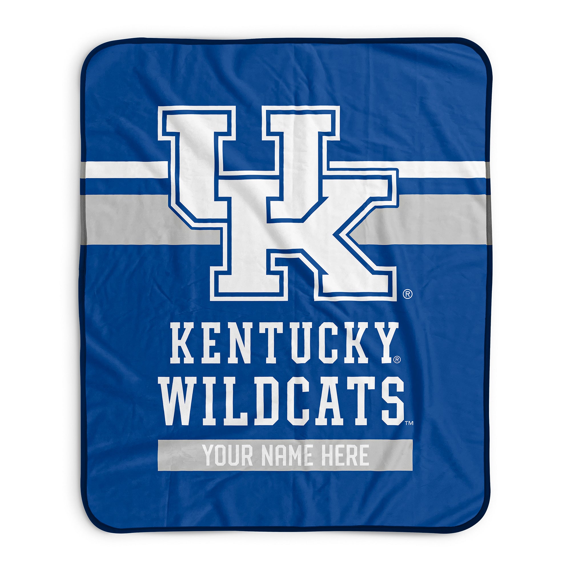 Kentucky Wildcats Stripes Pixel Fleece Blanket, Personalized