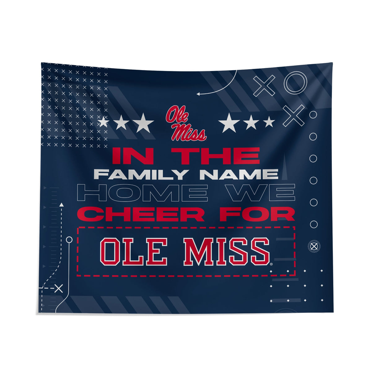 Pixsona Ole Miss Rebels Cheer Tapestry | Personalized | Custom