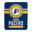 Pixsona Indiana Pacers Stripes Pixel Fleece Blanket | Personalized | Custom