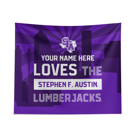 Pixsona Stephen F Austin Lumberjacks Skyline Tapestry | Personalized | Custom