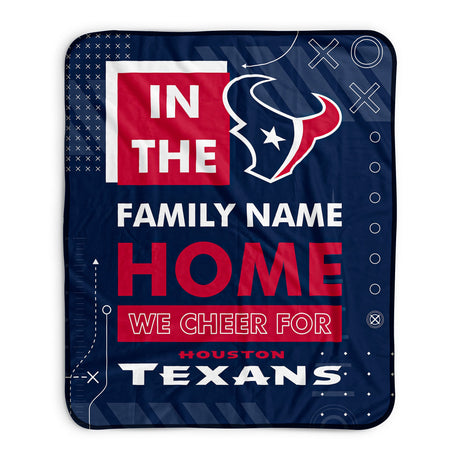 Pixsona Houston Texans Cheer Pixel Fleece Blanket | Personalized | Custom
