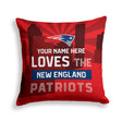 Pixsona New England Patriots Skyline Throw Pillow | Personalized | Custom