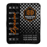Pixsona Houston Dynamo Halftone Pixel Fleece Blanket | Personalized | Custom