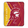 Pixsona USC Trojans Glow Pixel Fleece Blanket | Personalized | Custom