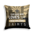 Pixsona New Orleans Saints Skyline Throw Pillow | Personalized | Custom