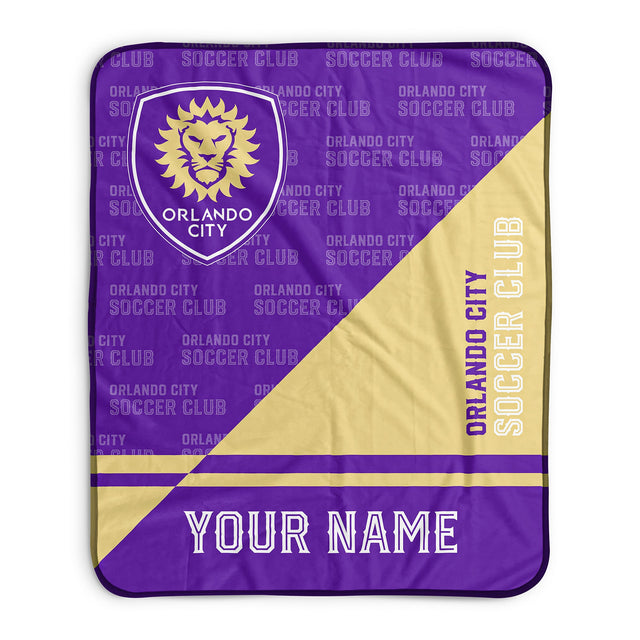 Pixsona Orlando City SC Split Pixel Fleece Blanket | Personalized | Custom