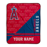 Pixsona Los Angeles Angels Split Pixel Fleece Blanket | Personalized | Custom