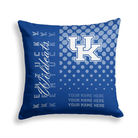 Pixsona Kentucky Wildcats Halftone Throw Pillow | Personalized | Custom