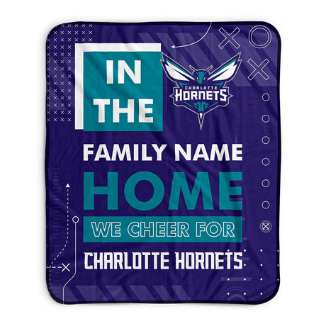 Pixsona Charlotte Hornets Cheer Pixel Fleece Blanket | Personalized | Custom