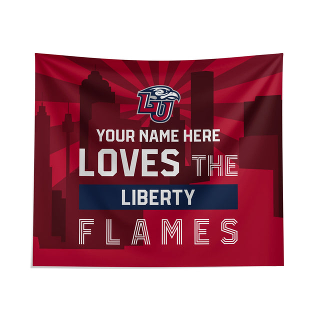 Pixsona Liberty Flames Skyline Tapestry | Personalized | Custom