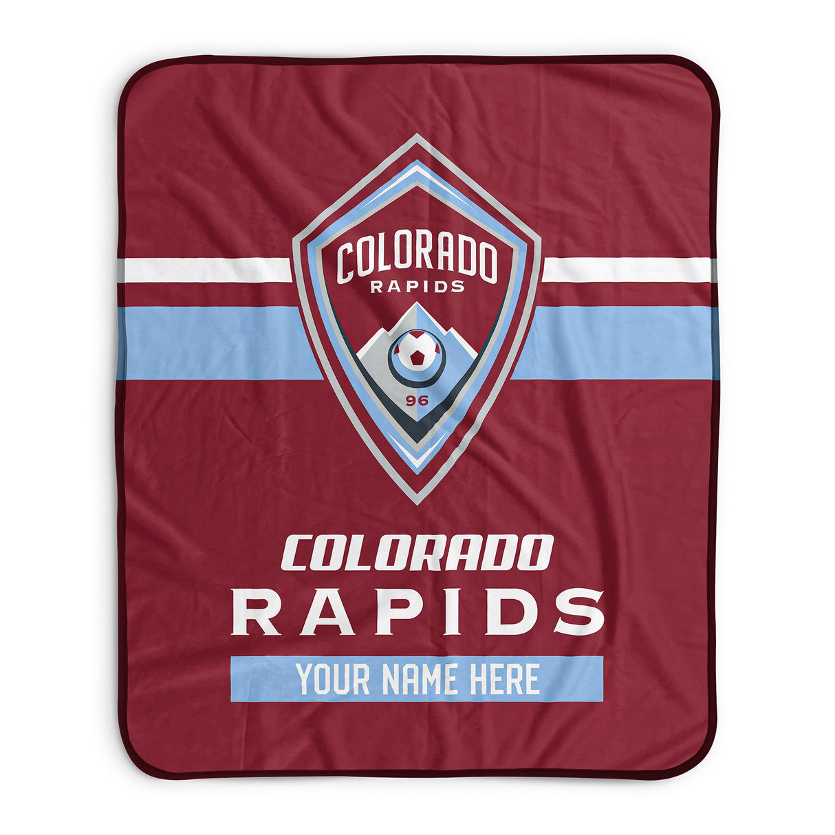 Pixsona Colorado Rapids Stripes Pixel Fleece Blanket | Personalized | Custom