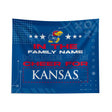 Pixsona Kansas Jayhawks Cheer Tapestry | Personalized | Custom