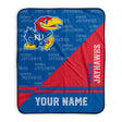 Pixsona Kansas Jayhawks Split Pixel Fleece Blanket | Personalized | Custom