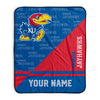 Pixsona Kansas Jayhawks Split Pixel Fleece Blanket | Personalized | Custom