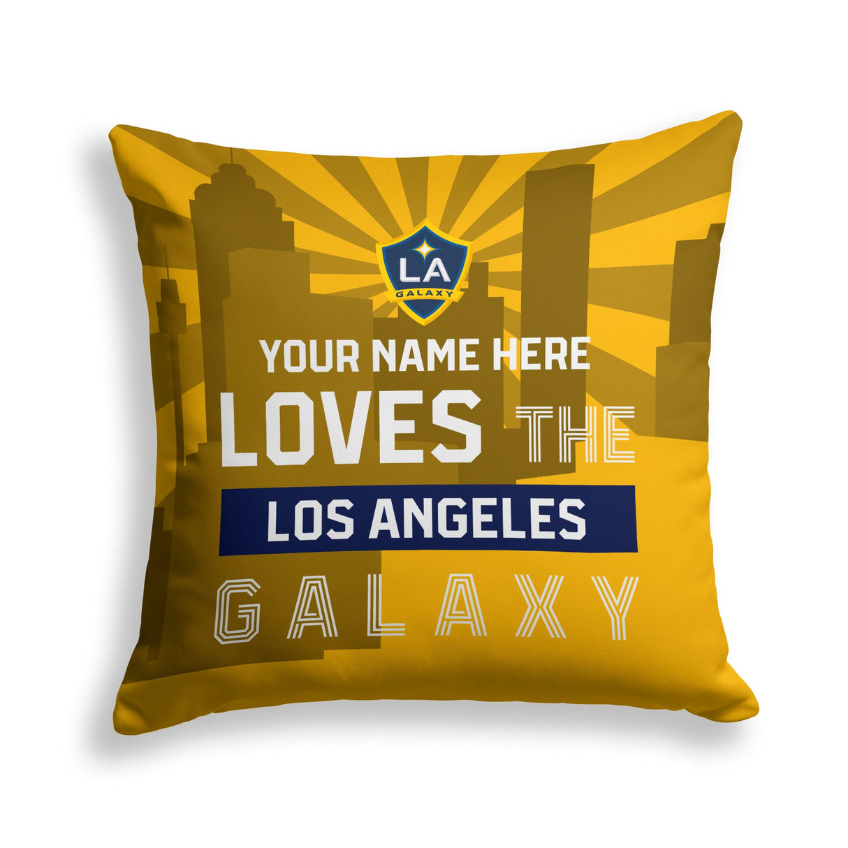 Pixsona LA Galaxy Skyline Throw Pillow | Personalized | Custom