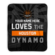 Pixsona Houston Dynamo Skyline Pixel Fleece Blanket | Personalized | Custom