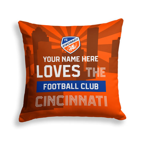 Pixsona FC Cincinnati Skyline Throw Pillow | Personalized | Custom