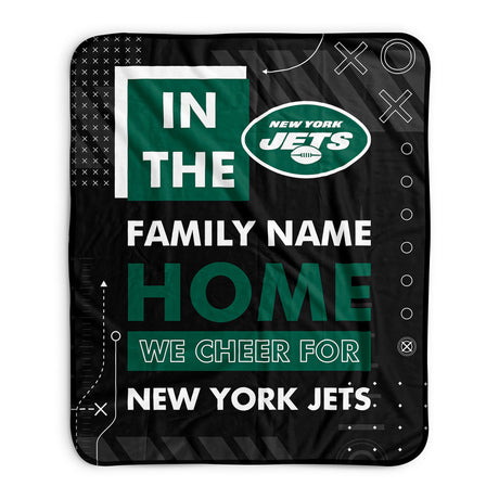 Pixsona New York Jets Cheer Pixel Fleece Blanket | Personalized | Custom