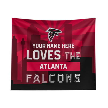 Pixsona Atlanta Falcons Skyline Tapestry | Personalized | Custom