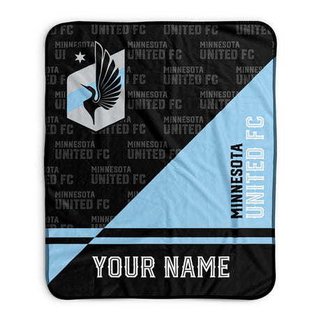 Pixsona Minnesota United FC Split Pixel Fleece Blanket | Personalized | Custom