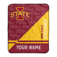 Pixsona Iowa State Cyclones Split Pixel Fleece Blanket | Personalized | Custom