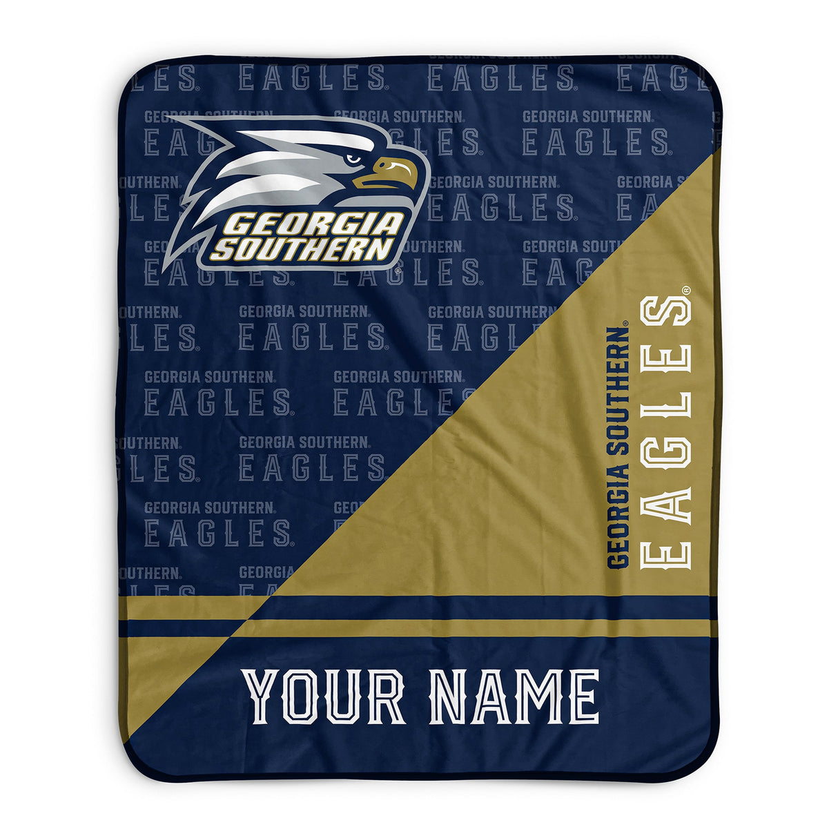 Pixsona Georgia Southern Eagles Split Pixel Fleece Blanket | Personalized | Custom