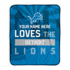 Pixsona Detroit Lions Skyline Pixel Fleece Blanket | Personalized | Custom