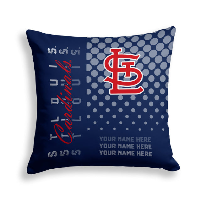 Pixsona St. Louis Cardinals Halftone Throw Pillow | Personalized | Custom