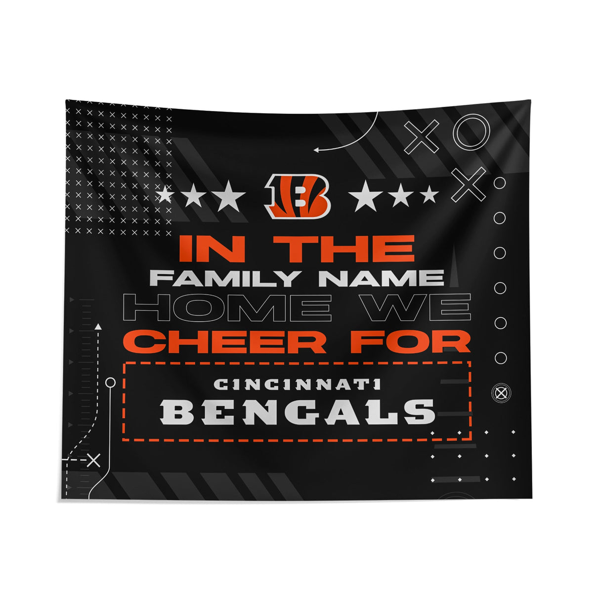 Pixsona Cincinnati Bengals Cheer Tapestry | Personalized | Custom