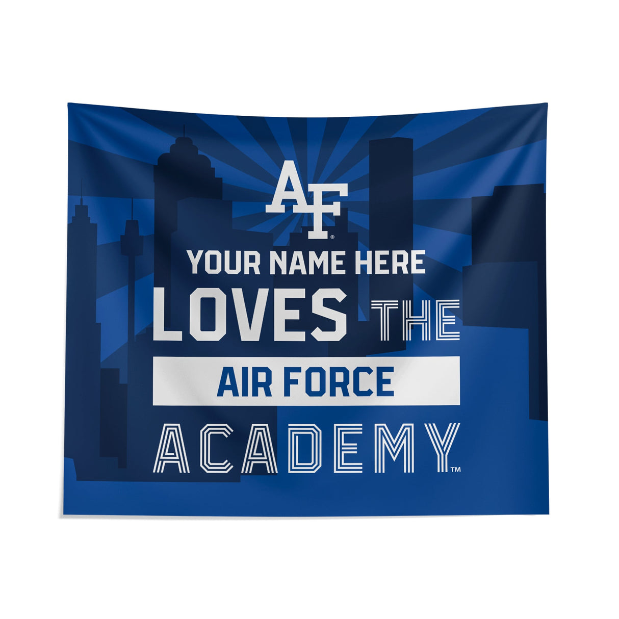 Pixsona Air Force Falcons Skyline Tapestry | Personalized | Custom