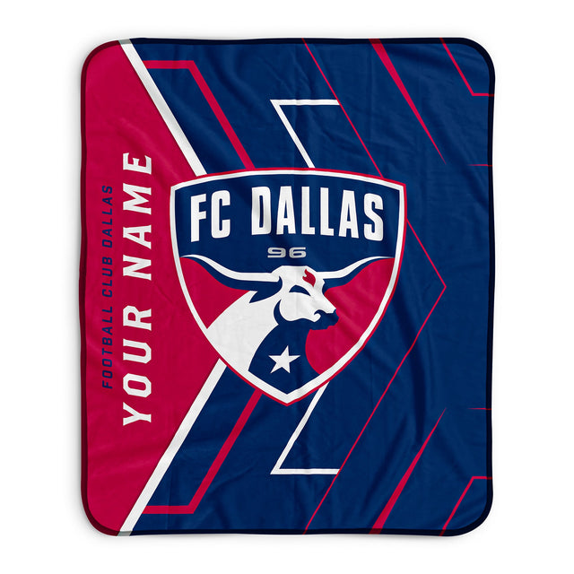 Pixsona FC Dallas Glow Pixel Fleece Blanket | Personalized | Custom