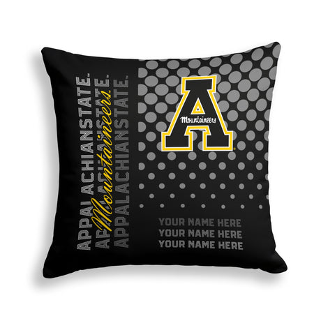 Pixsona Appalachian State Mountaineers Halftone Throw Pillow | Personalized | Custom