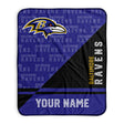 Pixsona Baltimore Ravens Split Pixel Fleece Blanket | Personalized | Custom